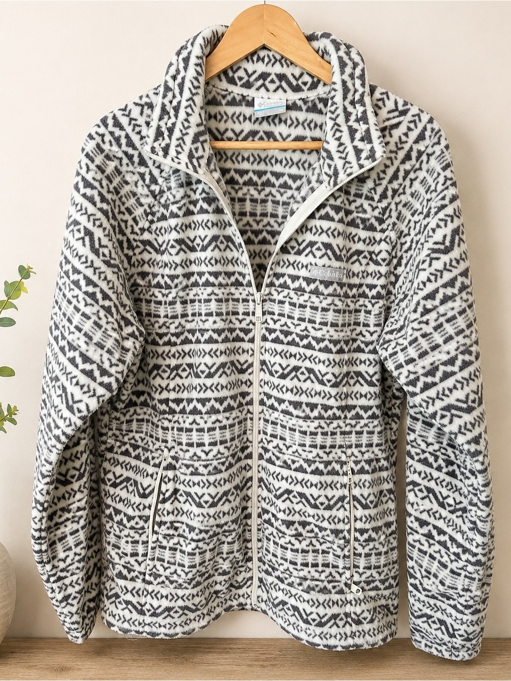 Columbia Women’s Geometric Print Full Zip Fleece Jacket-Size XL - Picture 1 of 4